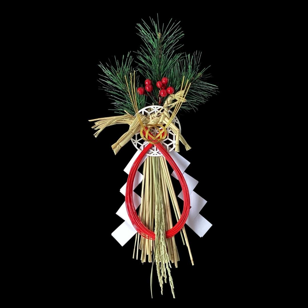2026年干支縄飾り<午年 紅水引>国産｢大分｣の稲藁